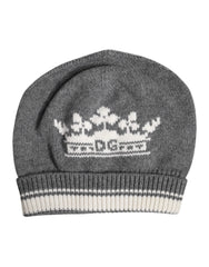 Dolce & Gabbana Gray Cashmere Knitted Winter Beanie Hat - Beanies