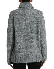 Dolce & Gabbana Gray Cashmere Turtle Neck Pullover Sweater - IT40|S - Sweaters