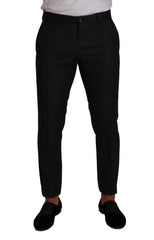 Dolce & Gabbana Gray Check Wool Formal Trouser Dress Pants - IT48 | M - Trousers