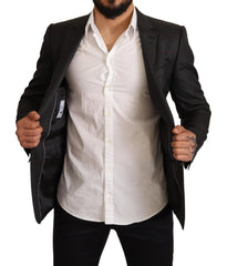 Dolce & Gabbana Gray Check Wool Slim Fit Blazer Jacket - IT48 | M - Sport Jackets