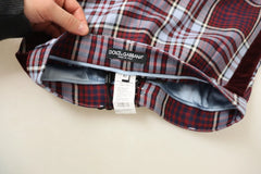 Dolce & Gabbana Gray Checked High Waist Cropped Trouser Pants - IT42|M - Trousers