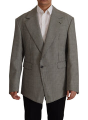 Dolce & Gabbana Gray Checkered Single Breasted Jacket Blazer - IT48 | M - Sport Jackets