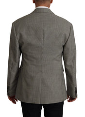 Dolce & Gabbana Gray Checkered Single Breasted Jacket Blazer - IT48 | M - Sport Jackets