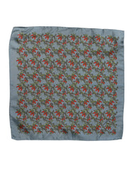 Dolce & Gabbana Gray Chilis Silk Square Men Foulard Scarf - Scarves & Shawls