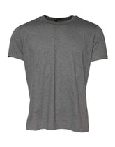 Dolce & Gabbana Gray Cotton Crew Neck Short Sleeves T-shirt - T-Shirts