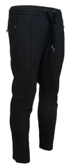 Dolce & Gabbana Gray Cotton Jogger Men Pants - IT46 | S - Joggers
