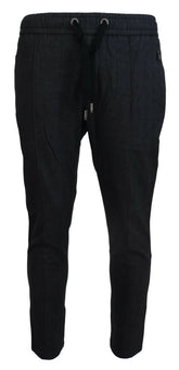 Dolce & Gabbana Gray Cotton Jogger Men Pants - IT46 | S - Joggers