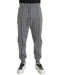 Dolce & Gabbana Gray Cotton Jogger Skinny Sweatpants Pants - IT48 | M - Joggers