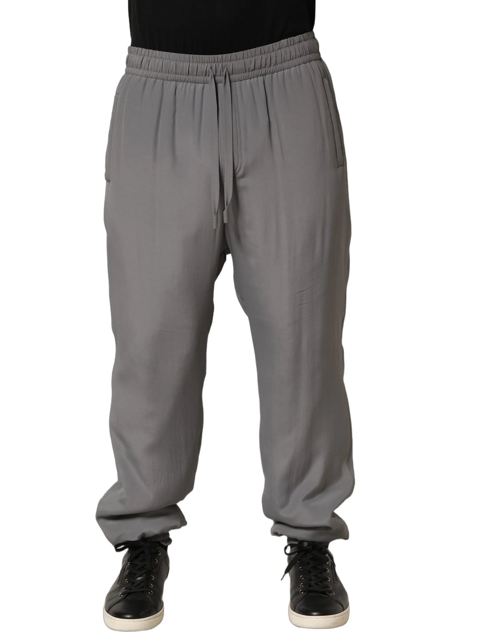 Dolce & Gabbana Gray Cotton Jogger Sweatpants Trouser Pants - IT48 | M