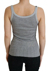 Dolce & Gabbana Gray Cotton Modal Canotta Tank Top T-shirt - IT38 | XS - Tank Tops