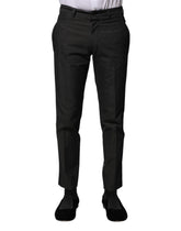 Dolce & Gabbana Gray Cotton Patterned Formal Pants - IT44 | XS - Trousers