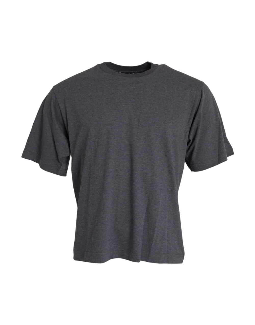 Dolce & Gabbana Gray Cotton Round Neck Short Sleeve T-shirt - T-Shirts