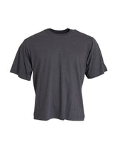 Dolce & Gabbana Gray Cotton Round Neck Short Sleeve T-shirt - T-Shirts