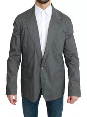 Dolce & Gabbana Gray Cotton Single Breasted Formal Blazer - IT56 | XL - Sport Jackets