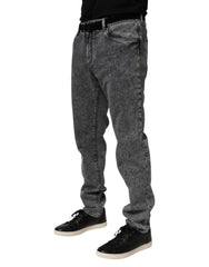 Dolce & Gabbana Gray Cotton Slim Fit Denim Trouser Jeans - IT56 | XXL - Jeans
