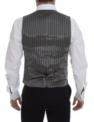 Dolce & Gabbana Gray Cotton Stretch Dress Vest Blazer - IT44 | XS - Vests
