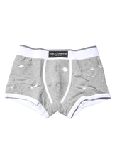 Dolce & Gabbana Gray Cotton Stretch Regular Boxer Underwear - Boxer Briefs