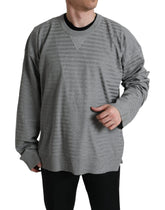 Dolce & Gabbana Gray Crewneck Pullover Silk Top Sweater - IT48 | M - Sweaters