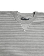 Dolce & Gabbana Gray Crewneck Pullover Silk Top Sweater - IT48 | M - Sweaters