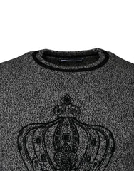Dolce & Gabbana Gray Crown King Cashmere Pullover Sweater - IT46 | S - Sweaters