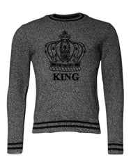Dolce & Gabbana Gray Crown King Cashmere Pullover Sweater - IT46 | S - Sweaters