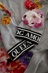 Dolce & Gabbana Gray DG Amore Queen Floral Pullover Sweater - IT36|XXS - Sweaters