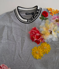 Dolce & Gabbana Gray DG Amore Queen Floral Pullover Sweater - IT36|XXS - Sweaters