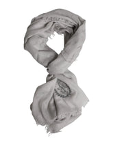 Dolce & Gabbana Gray DG Crown Neck Warmer Wrap Shawl Scarf - Scarves & Shawls