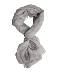 Dolce & Gabbana Gray DG Crown Neck Warmer Wrap Shawl Scarf - Scarves & Shawls