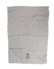 Dolce & Gabbana Gray DG Crown Neck Warmer Wrap Shawl Scarf - Scarves & Shawls