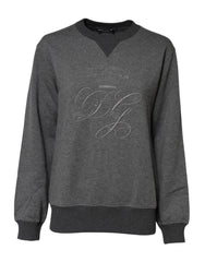 Dolce & Gabbana Gray DG Logo Embroidered Pullover Sweater - Sweaters