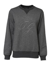 Dolce & Gabbana Gray DG Logo Embroidered Pullover Sweater - Sweaters