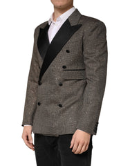 Dolce & Gabbana Gray Double Breasted 2 Button Jacket Blazer - IT52 | XL