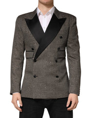 Dolce & Gabbana Gray Double Breasted 2 Button Jacket Blazer - IT52 | XL