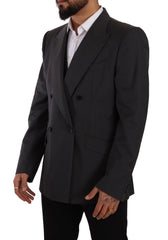 Dolce & Gabbana Gray Double Breasted 2 Piece SICILIA Blazer - IT56 | XL - Sport Jackets