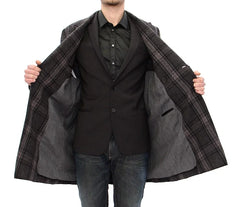 Dolce & Gabbana Gray Double Breasted Coat Jacket - IT48 | M - Overcoats