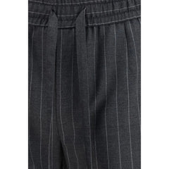 Dolce & Gabbana Gray Fleece Wool Casual Pants