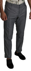 Dolce & Gabbana Gray Formal Dress Trouser Slim Fit Pants - IT54 | XL - Trousers