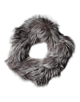 Dolce & Gabbana Gray Fox Fur Neck Wrap Warmer Winter Scarf - Scarves & Shawls
