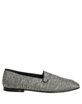 Dolce & Gabbana Gray Glitter Lurex DG Logo Dress Loafers Shoes - EU42/US9