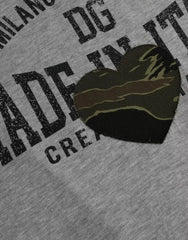 Dolce & Gabbana Gray Graphic Print Cotton Round Neck T-shirt - IT54 | XL - T-Shirts