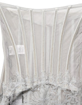 Dolce & Gabbana Gray Lace Corset Style Bodice Maxi Dress - IT40|S
