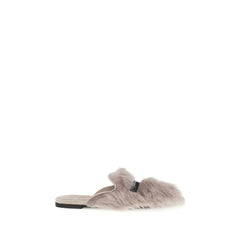 Dolce & Gabbana gråa lammulls-sandaler