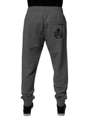 Dolce & Gabbana Gray Logo Cotton Jogger Men Sweatpants Pants - Joggers