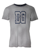 Dolce & Gabbana Gray Logo Print Cotton Crew Neck T-shirt - IT50 | L - T-Shirts