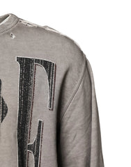 Dolce & Gabbana Gray Logo Print Crew Neck Pullover Sweater - IT48 | M - Sweaters