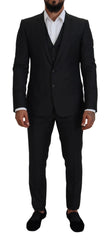 Dolce & Gabbana Gray MARTINI 3 Piece Slim Fit Suit - Suits