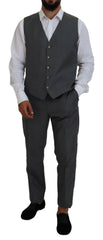 Dolce & Gabbana Gray MARTINI 3 Piece Slim Fit Suit - Suits