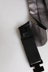 Dolce & Gabbana Gray Men 100% Silk Belt Wide Waist Cummerbund - Suspenders
