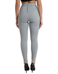 Dolce & Gabbana Gray Nylon Slim Trouser Pants - IT40|S - Leggings